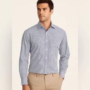 Brooks Brothers Pinstripe Blue White Button Down Shirt